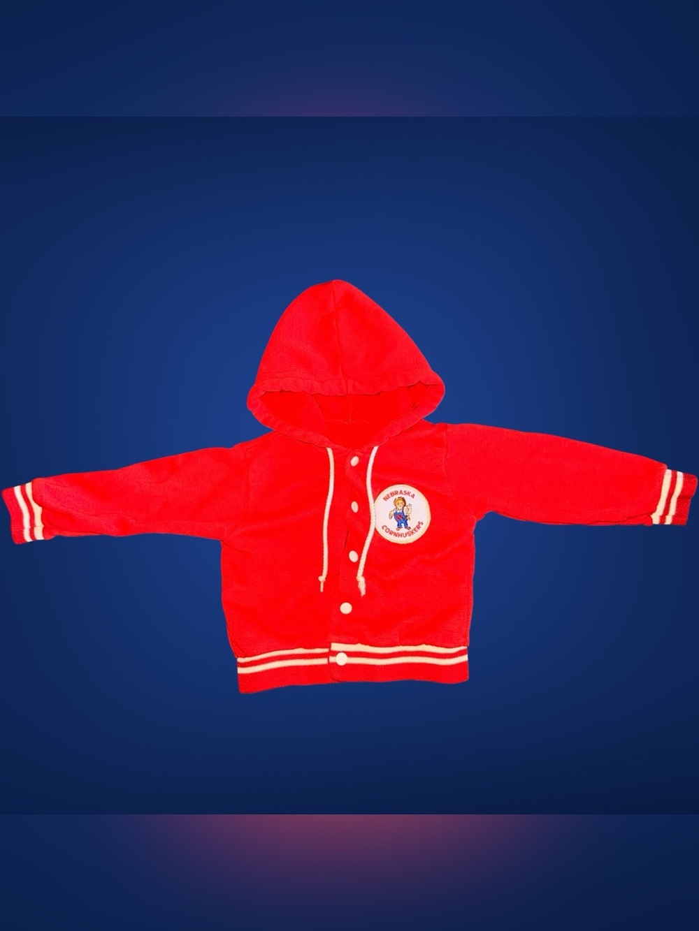 Vintage Nebraska Cornhuskers Infant Hoodie - Retro Herbie Husker - Size 12-18M
